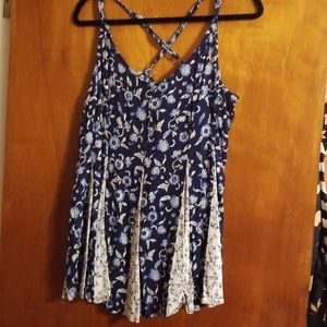 Blue Floral Camisole